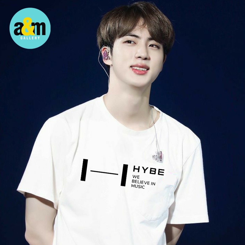 Kaos BTS HYBE Labels We Believe In Music Kaos K-POP Unisex - A&amp;M