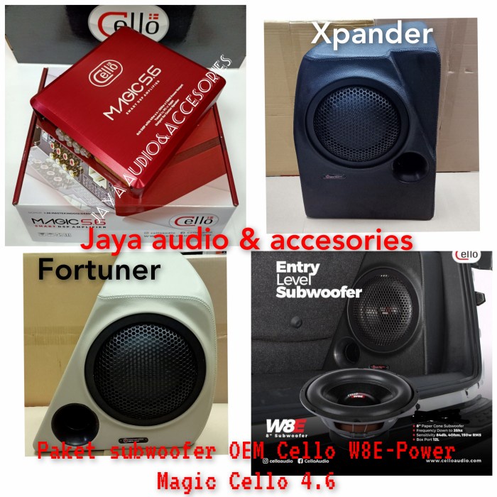 {AbdiStore} Paket Subwoofer PNP Cello 8inch W8E -Dsp Magic Cello 5.6 Limited