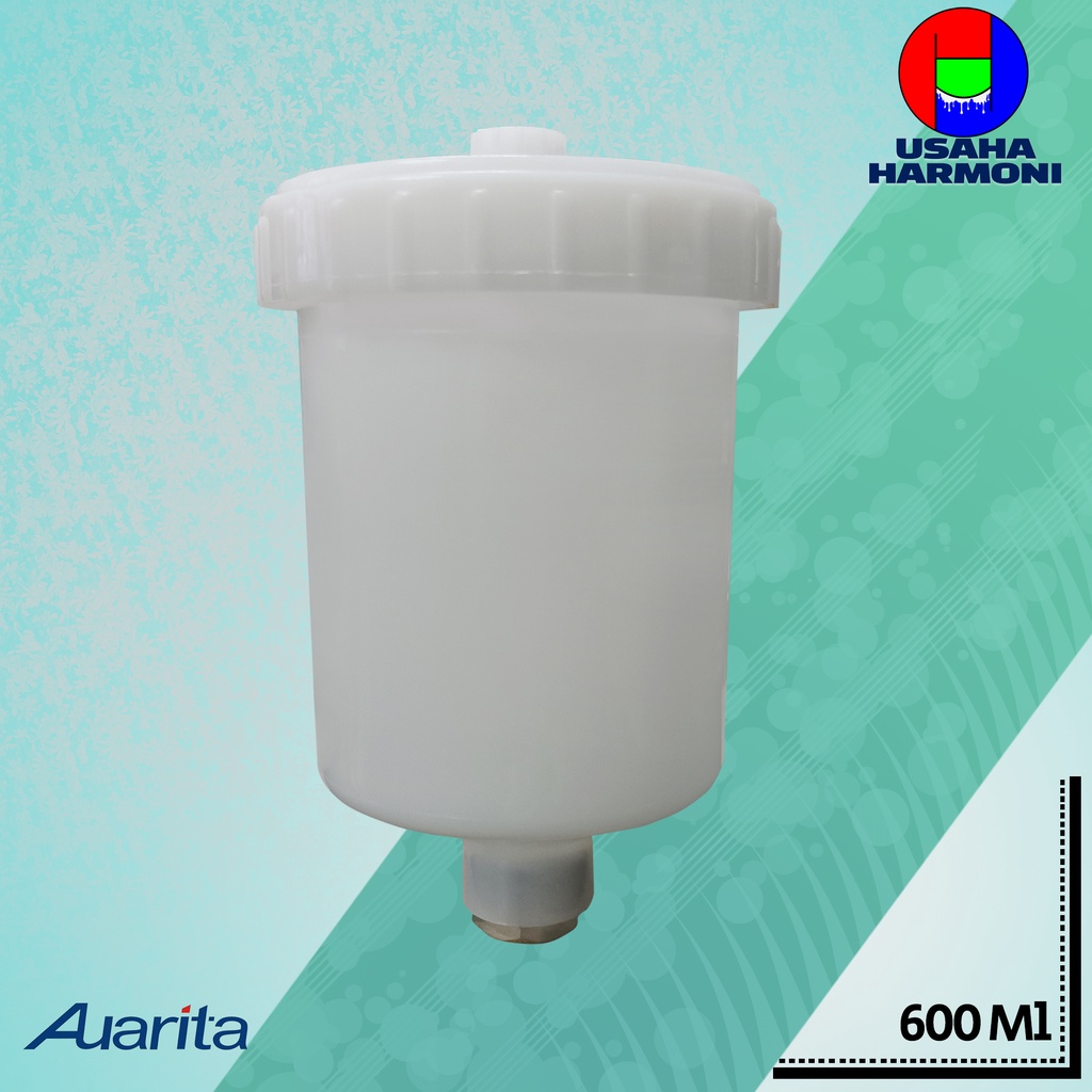 Tabung Spray Gun Mini AUARITA Paint Cup HVLP | kapasitas : 600 ml