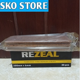 Refill Karet ban tubles REZEAL /karet tambal ban tubles/cacing ban tubles 1box (isi 6lbr=30bj) panjang 20 cm