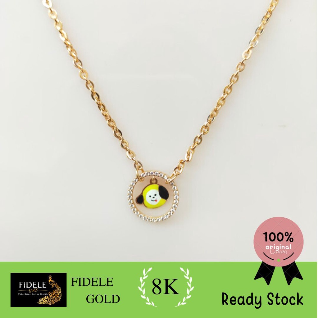 KALUNG BT21 BTS CHIMMY KALUNG EMAS ASLI KADAR MUDA 8 KARAT
