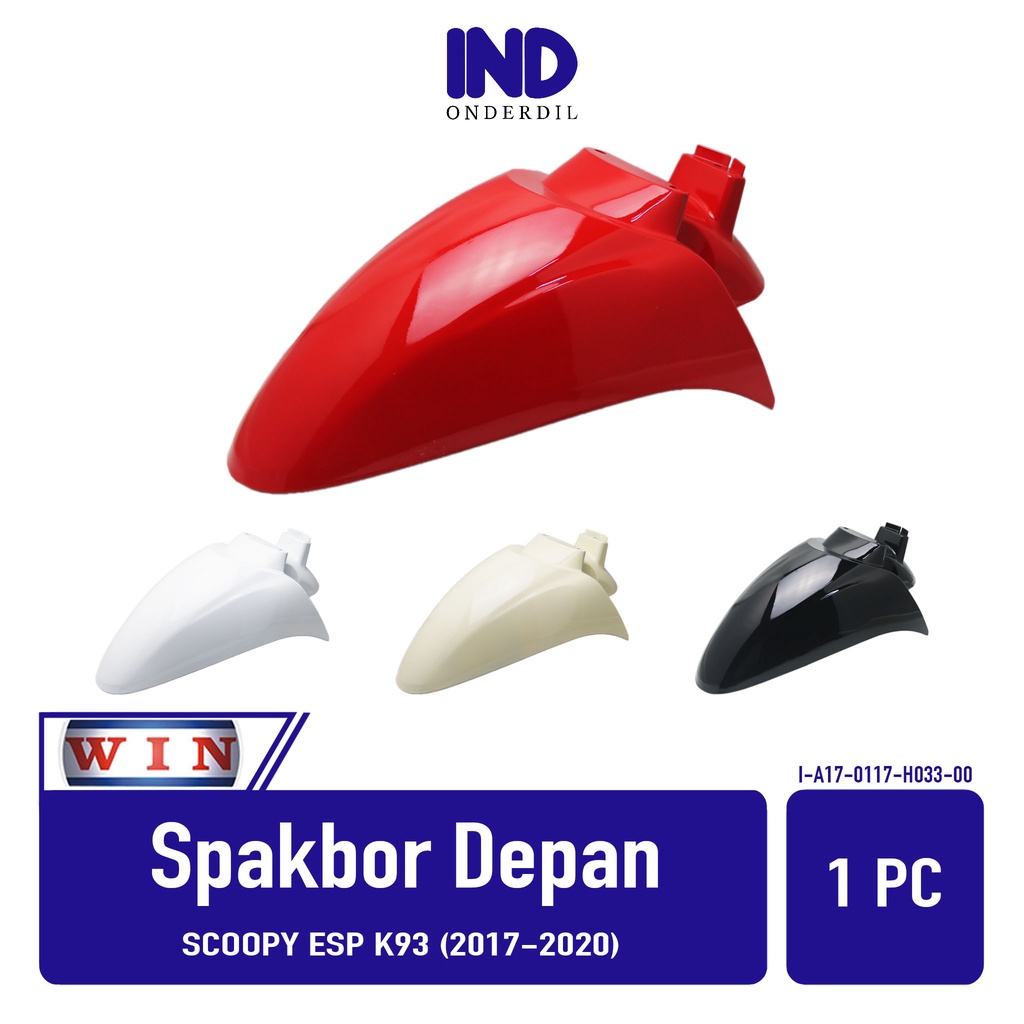 Spakbor-Spakboard-Slebor-Spak Bor-Board-Cecepet Depan-Front Merk WIN Scoopy eSP K93 2017-2018-2019-2020 Merah-Putih-Hitam-Crem-Krem-Cream-Krem