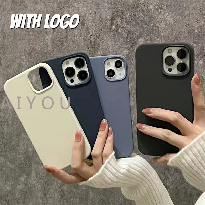 Casing soft case Silikon Warna Polos Untuk iPhone 14 13 pro max bumper