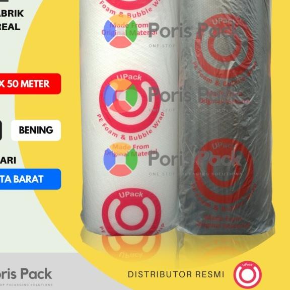 

Bubble Wrap UPack 125 cm x 50 Meter 2,3 kg - 3kg, Bening