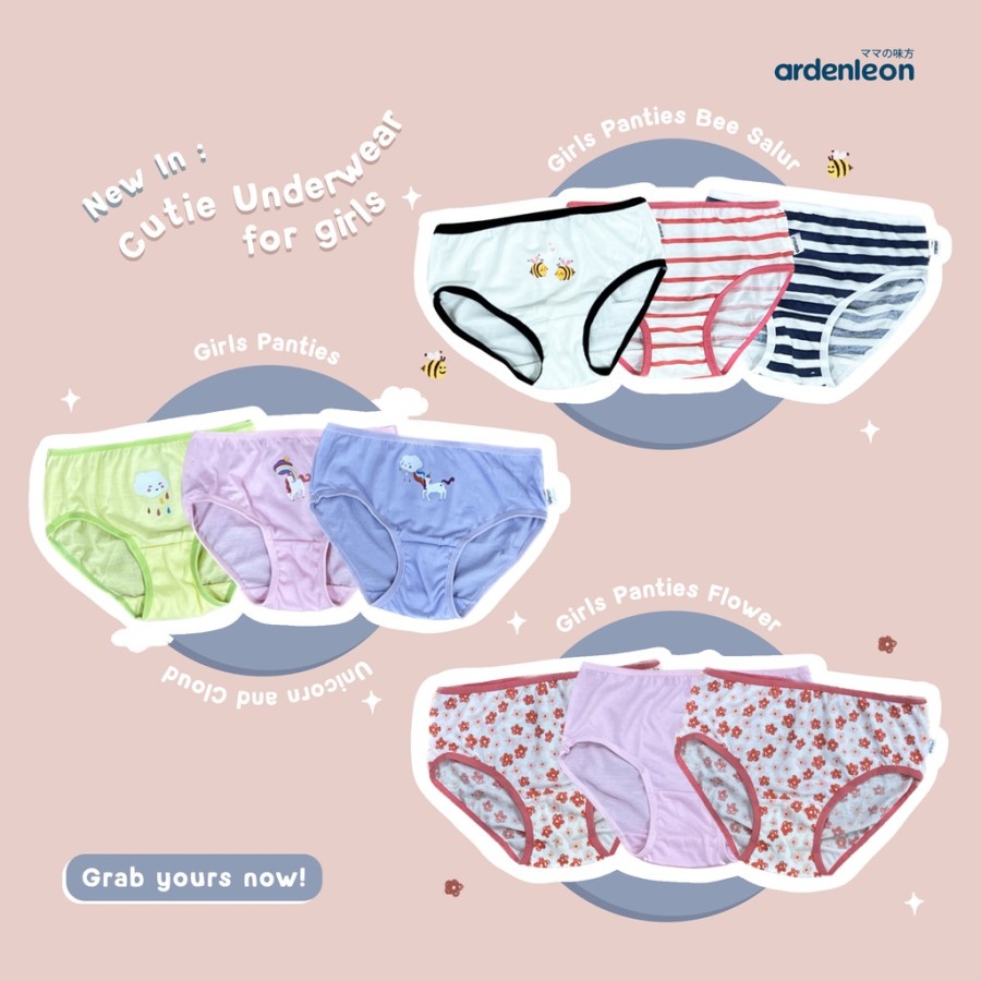 Ardenleon Celana Dalam Anak Girls Panties (3pcs per pack) PEPPA PIG