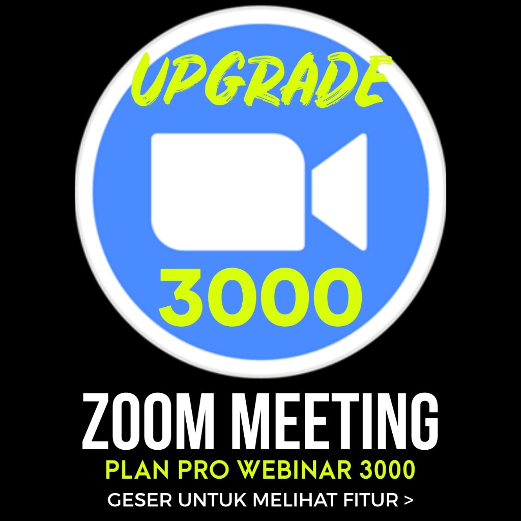 Jual Zoom inar 3000 Peserta 1 Bulan Shopee Indonesia