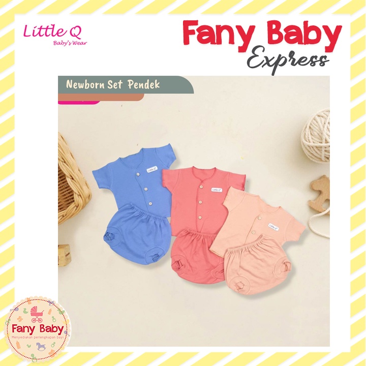 LITTLE QUEEN SETELAN BAJU PENDEK &amp; CELANA POP POLOS GIRL NB / RANDOM