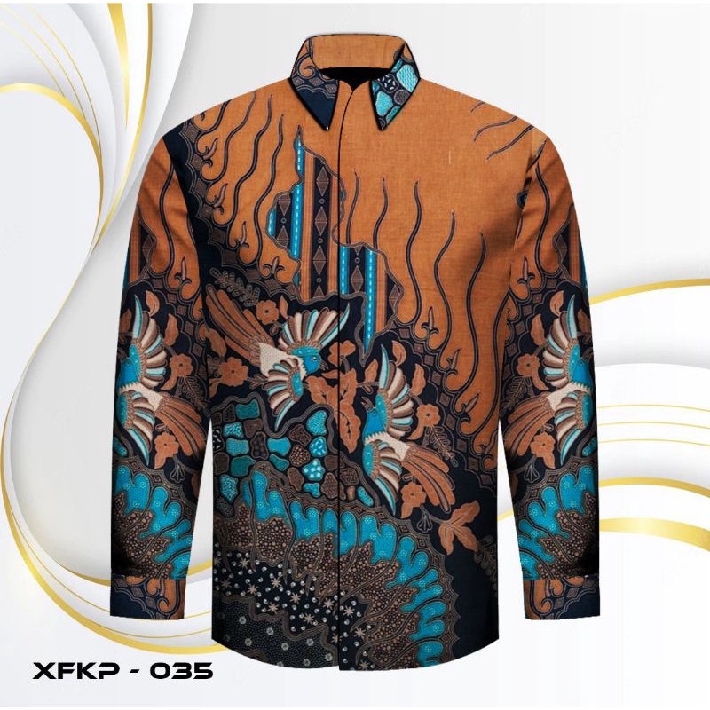 Kemeja Batik Pria Furing Lengan Panjang Motif Manuk Tarung Yousufe MT02
