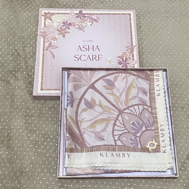 Wearing Klamby Asha Scarf Blush sale 11.11