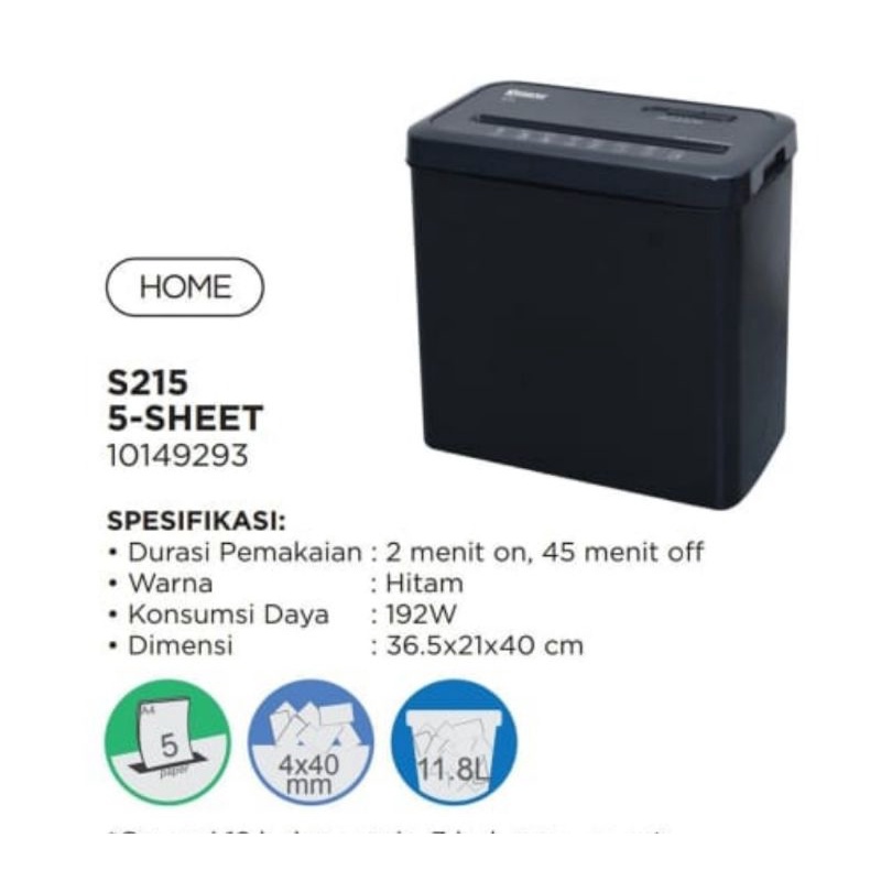 Krisbow Paper Shredder Mesin Penghancur Kertas S215