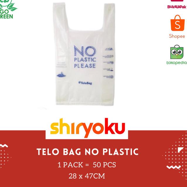 

KANTONG TELOBAG 28 X 47CM PLASTIK BIODEGRADABLE ECO FRIENDLY 50PCS