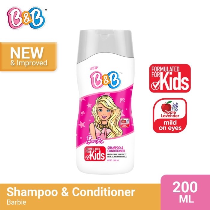 Jual B&B Kids Shampoo & Conditioner Barbie Pearl 200mL | Shopee Indonesia