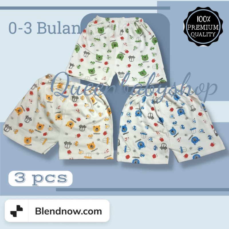 SNI (3 pcs) (6pcs) Celana Pendek MOTIF Celana Kotak Bayi Celana Pendek Bayi