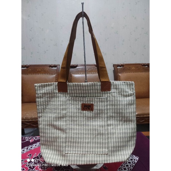 tote bag / tas laptop / tas map bahan goni sintetis motif termurah bg moje jogja