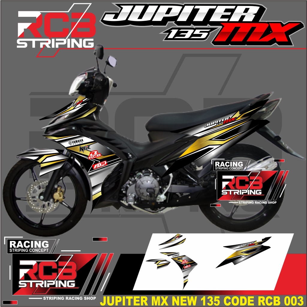 Sticker Jupiter Mx 135 New 2011-2016 - Jupiter Mx 135 New  -JUPITER Mx Exciter .RCB 003