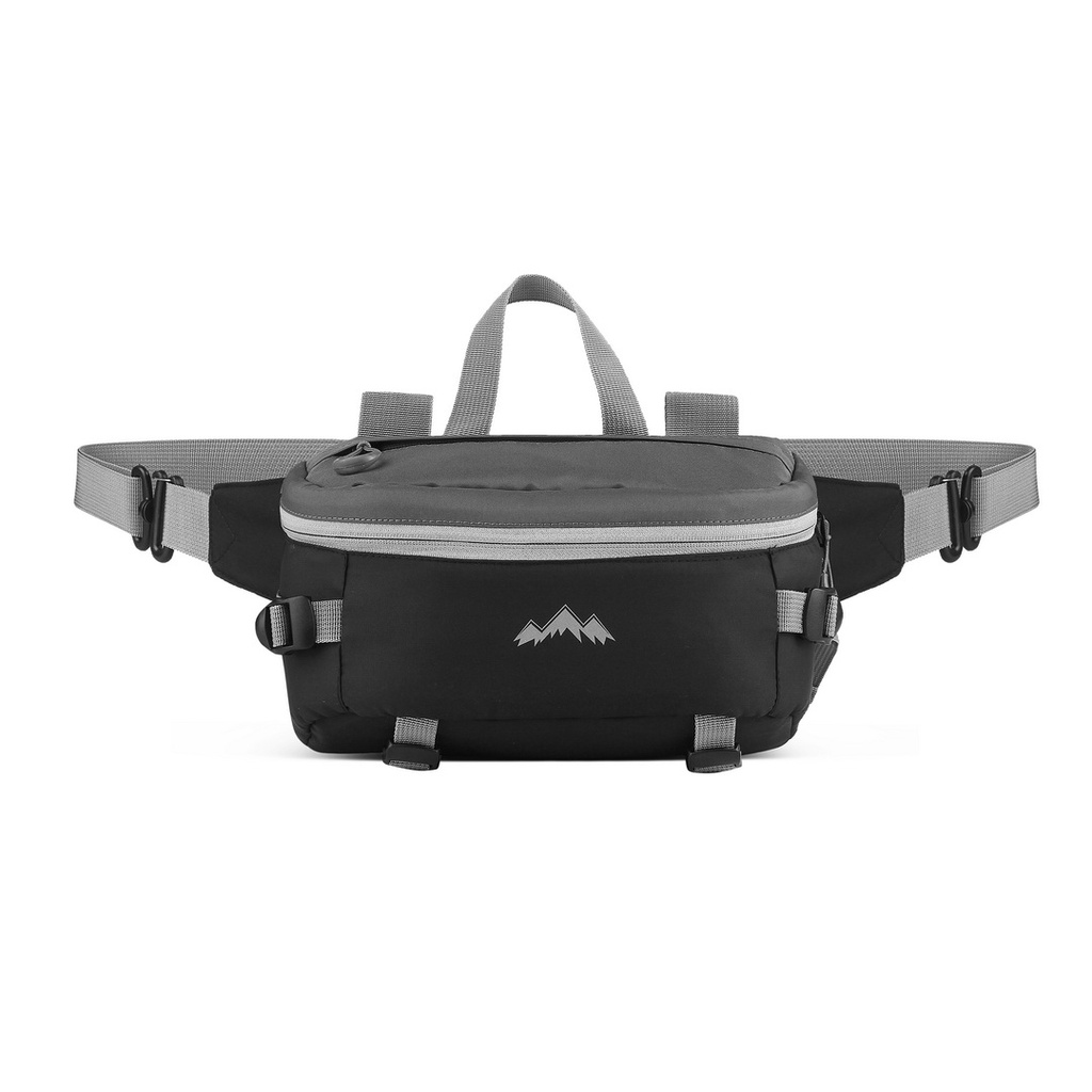 GEO GREY BLACK x SOLLU Tas Kamera Selempang Abu-Abu Hitam Pria Wanita Slingbag Lensa DSLR Mirrorless Sling Bag Camera Multifungsi Casual Camera Waist Bag Premium Shoulderbag Tas Slempang Bahu Waistbag Free Rain Cover Keren Terbaru Kekinian Branded