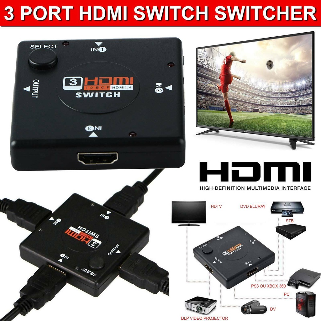 Hdtv Switch 3 Ports Converter/ HDmi Switch 301