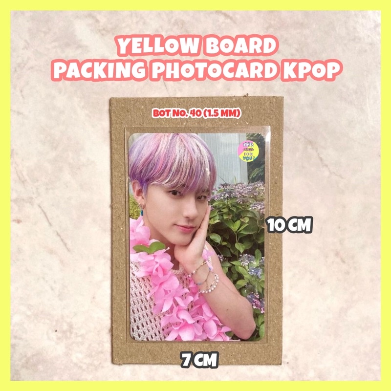 [READY] Karton Yellow Board YB Tebal 1.5 MM Bot No. 40 untuk Packing Photocard Trading Card PC TC Kp