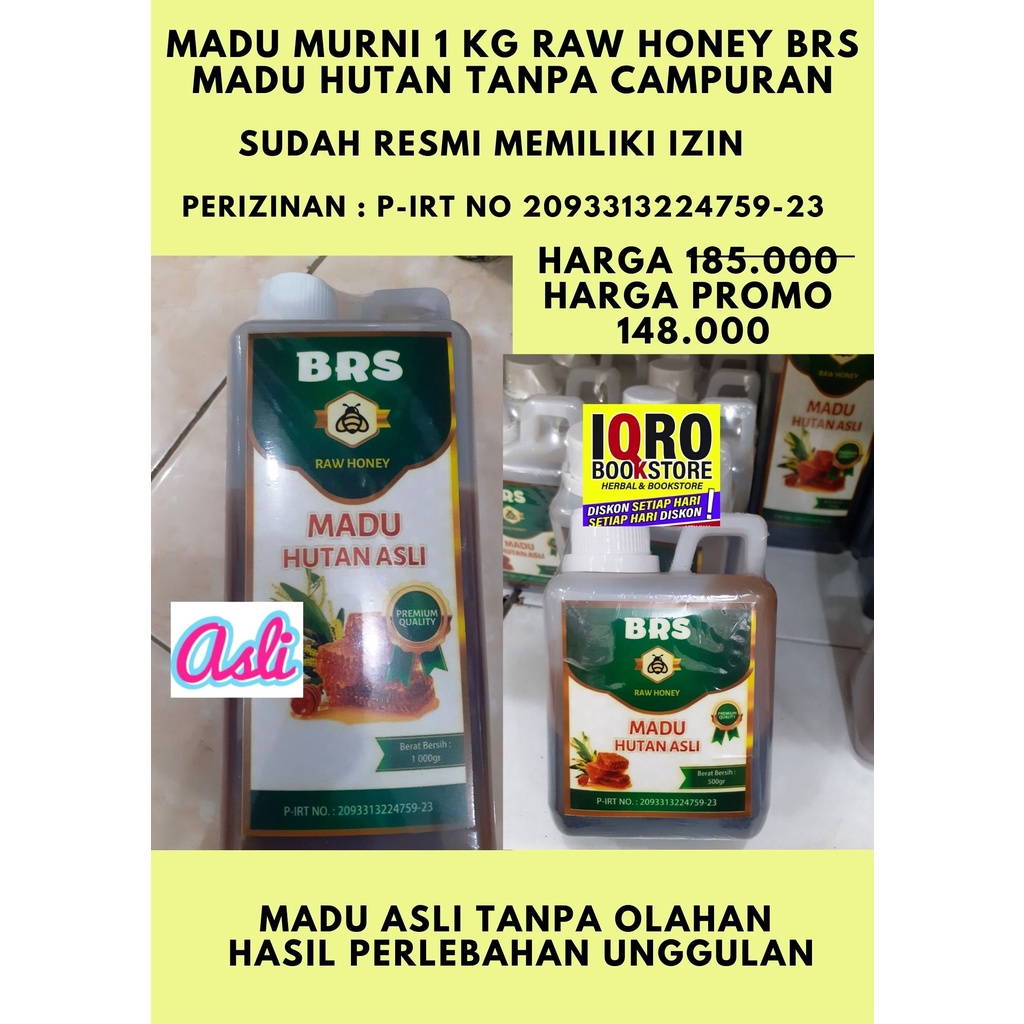 

MADU HUTAN ASLI BRS 1KG RAW HONEY TANPA CAMPURAN