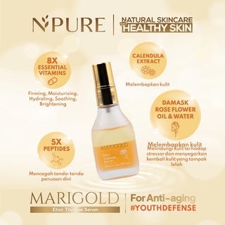 ✨ AKU MURAH ✨ Npure Paket Face Toner + Face Serum Marigold Series (anti aging series)