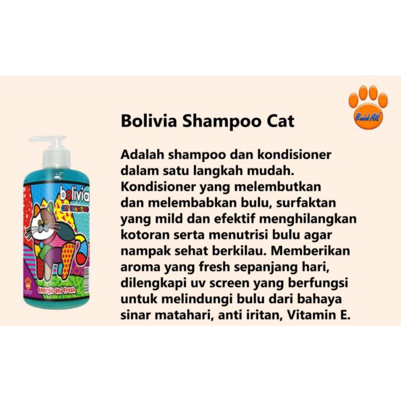 bolivia shampo kucing 500ml raid all