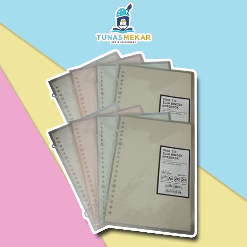 

[panmomo] - Panmomo Dual Tie Slim File Binder Notebook A5