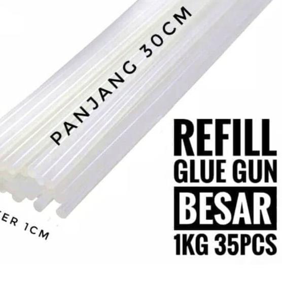 

ISI REFILL LEM TEMBAK BESAR 1 KG @ 35 STICK GLUEGUN LEM BAKAR BESAR - - BESAR KILOAN