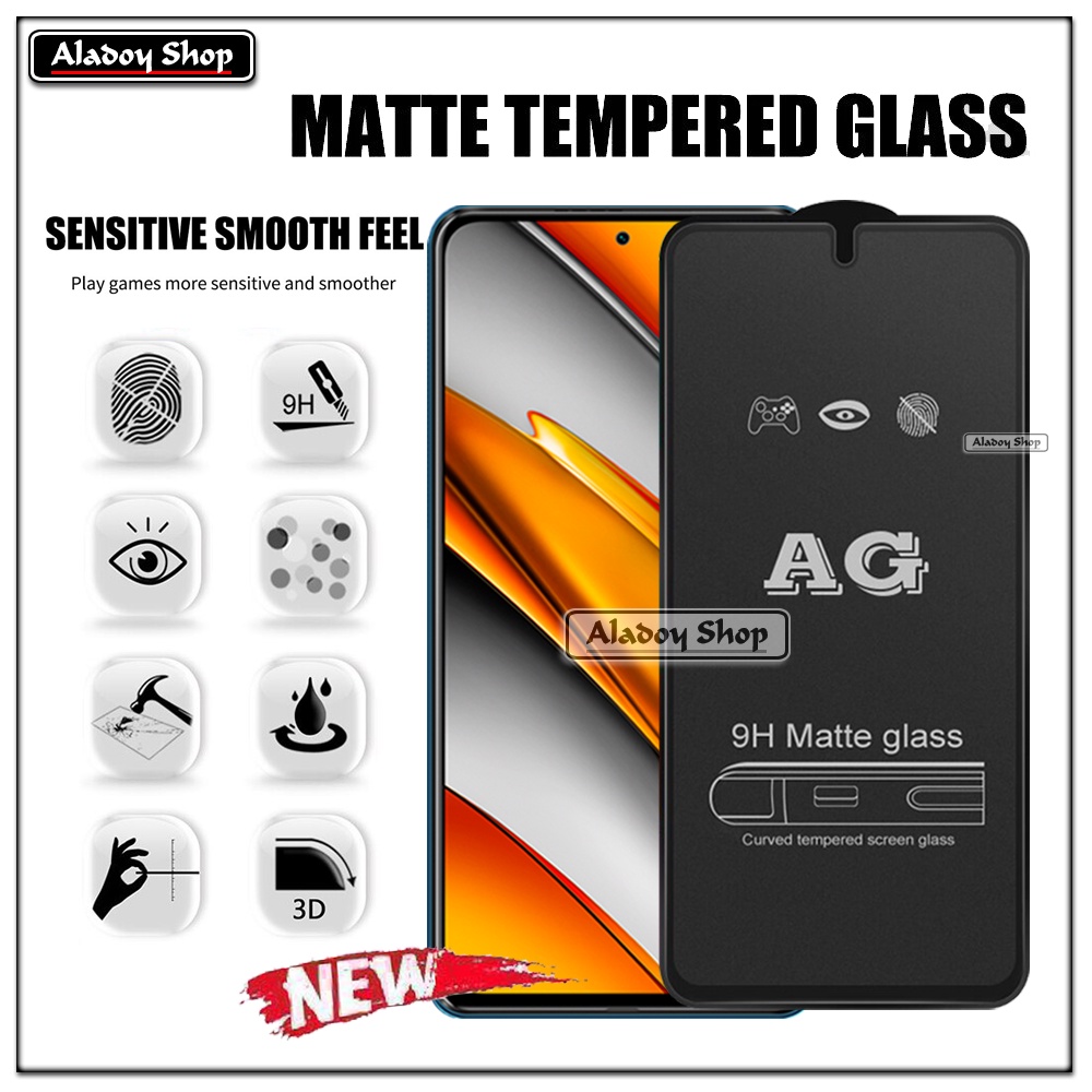 Xiaomi Poco F3/F3 Pro PAKET 2IN1 Tempered Glass Matte Anti Glare Full Layar dan Tempered Glass Kamera