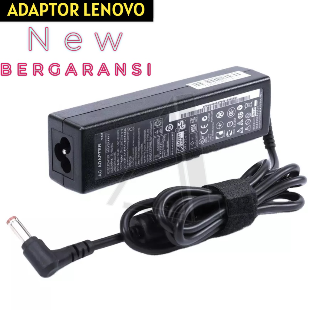 Adaptor Charger Lenovo 20V 3.25A 5.5*2.5MM 65W Adapter FREE AC Cord Cable NEW Bergaransi