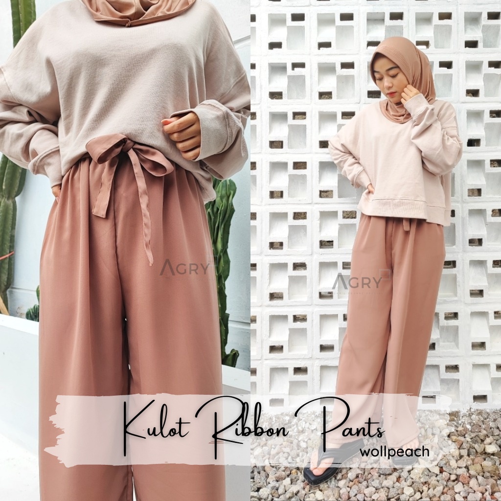 ᴀɢʀʏ Kulot Ribbon Pants