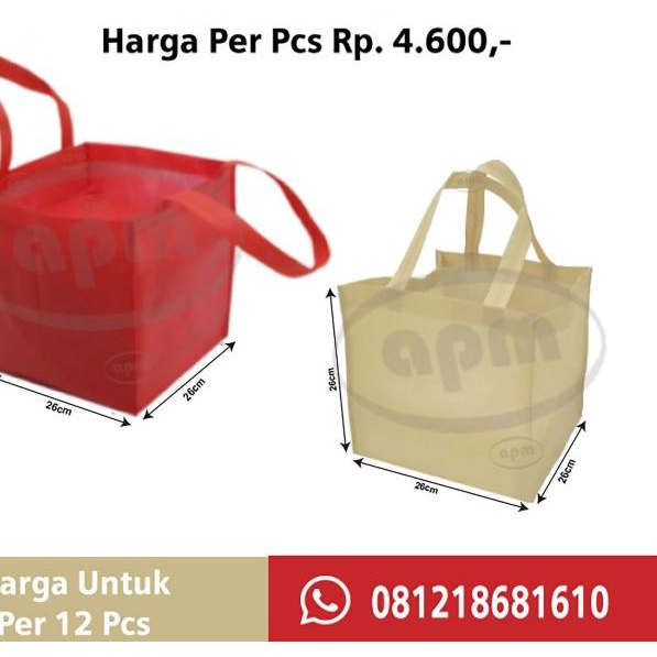 

Tas Spunbond Jahit Ukuran 26x26x26 - Biru Navy