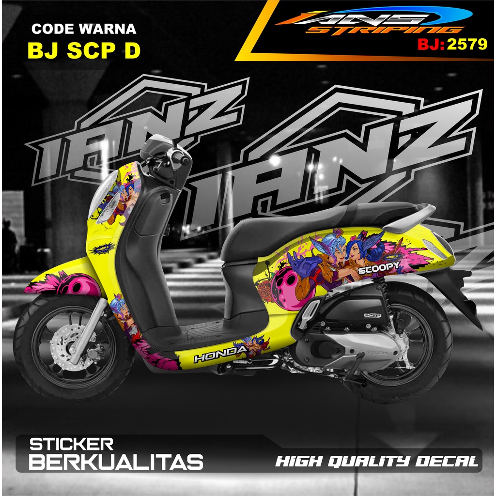 STICKER HONDA SCOOPY FULL BODY / STICKER VARIASI SCOOPY TERBARU  / STICKER SCOOPY