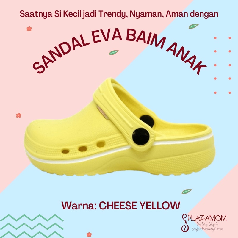 sandal baim bakpao bapao imut kodok ANAK laki perempuan cowo cewe cowok cewek EVA phylon karet slop selop sendal slippers ringan nyaman anti slip awet kualitas premium untuk outdoor indoor