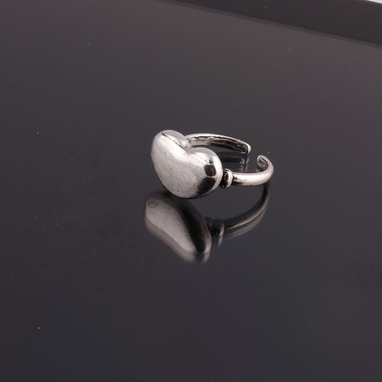 Cincin Model Terbuka Bahan Tembaga Warna Putih Gaya retro hip-hop Jepang Dan Korea Untuk Pria Dan Wanita