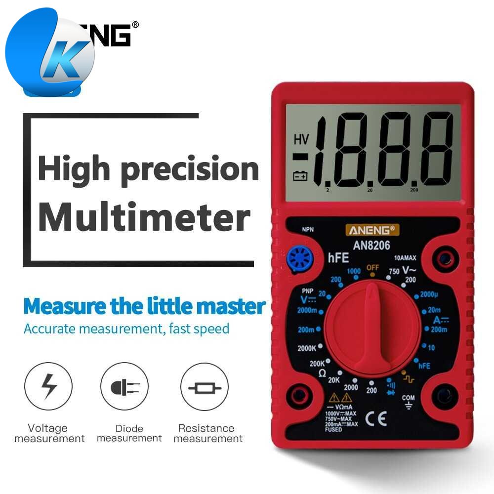 ANENG Digital Multimeter Voltage Tester Large Screen Display - AN8206 [ Kafii ]