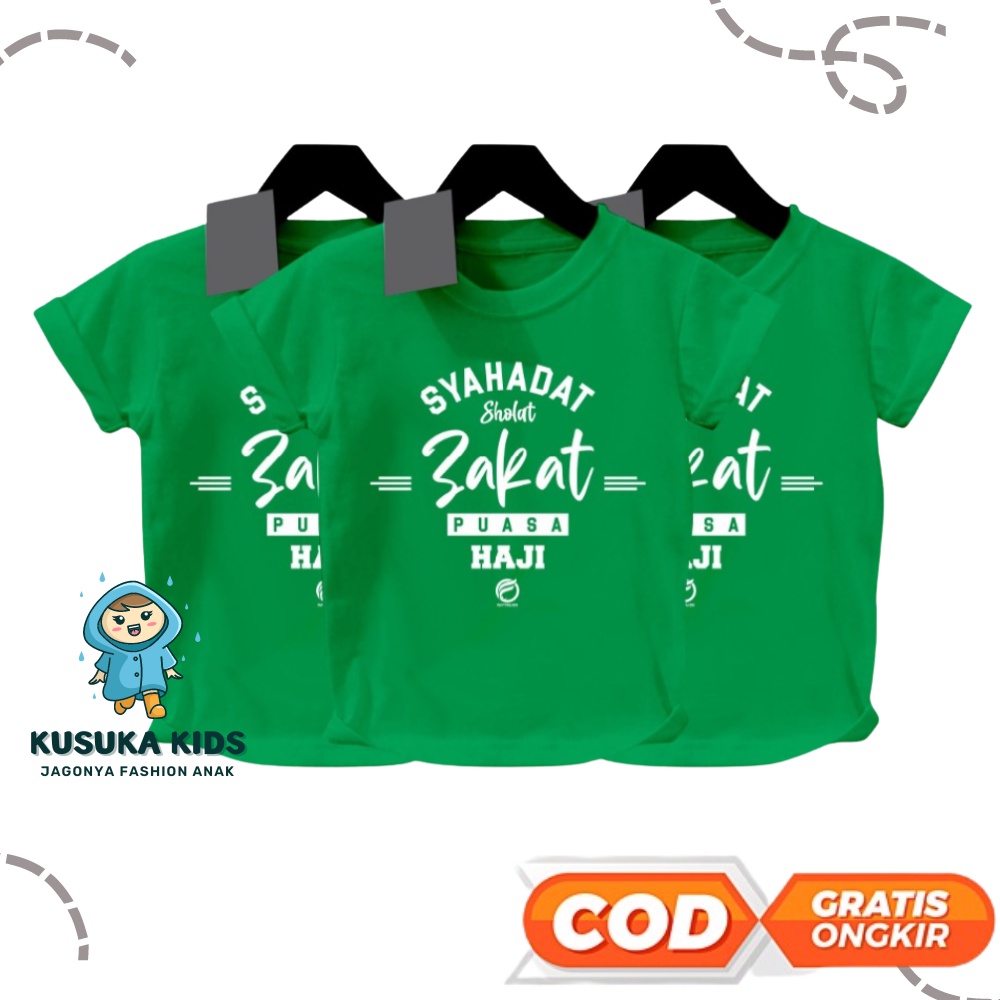 KusukaKids Baju Kaos Distro Islami Anak Laki Laki Perempuan Usia 1 2 3 4 5 6 7  9 10 11 12 Tahun Mur