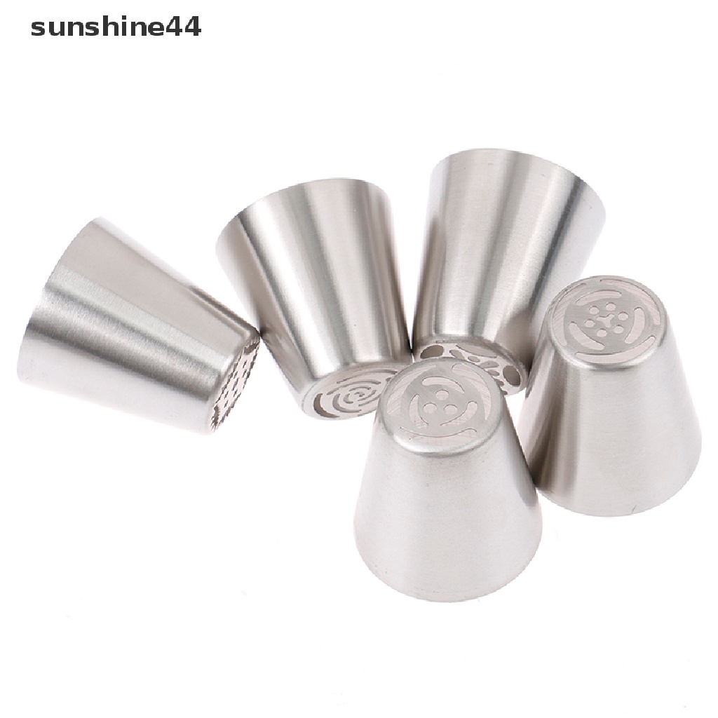 Sunshine Set Spuit Piping Rusia Bahan Stainless Steel Untuk Dekorasi Kue