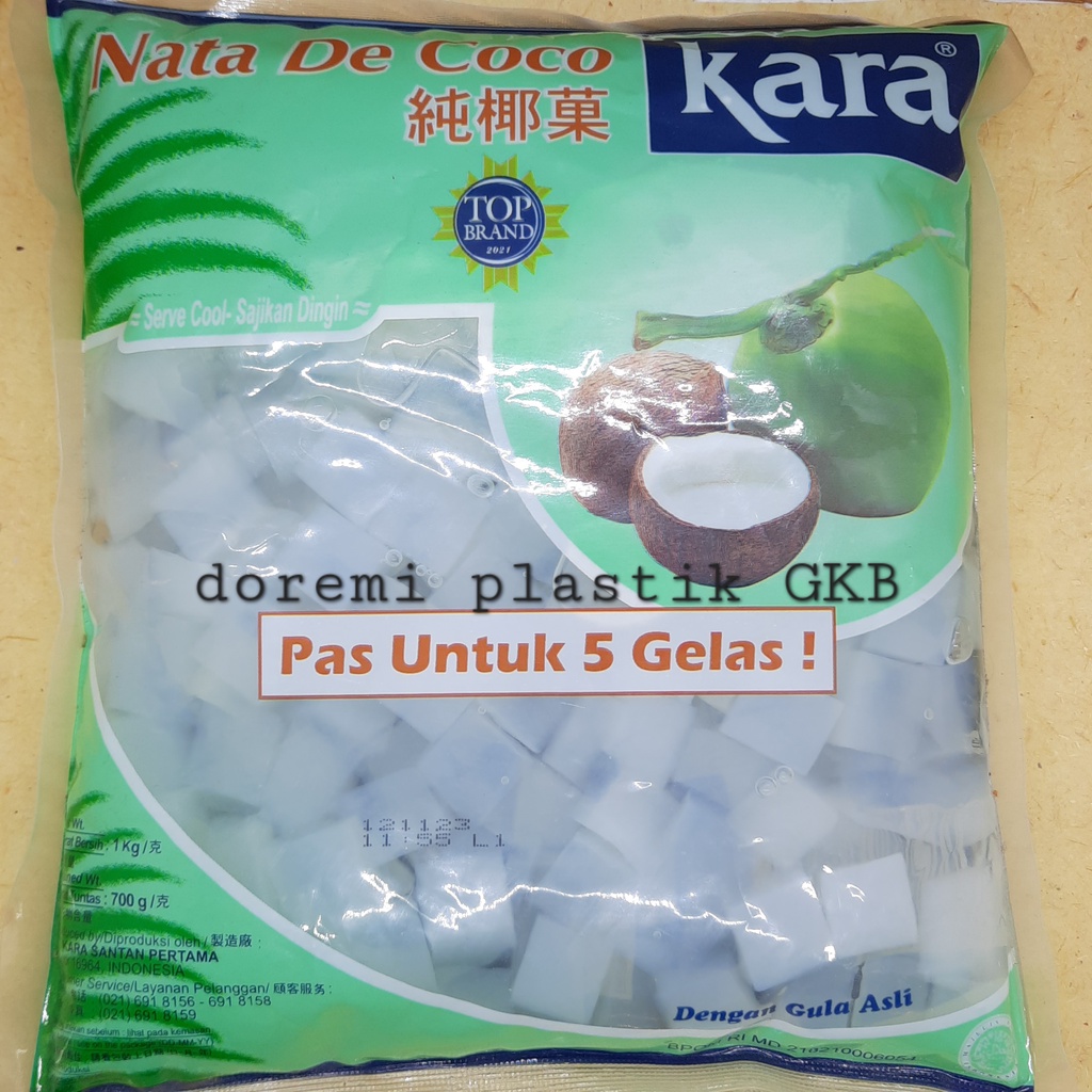 

Kara Nata De Coco / Nataku Nata de coco 1kg / nata de coco kotak slices / nata de koko dadu tipis