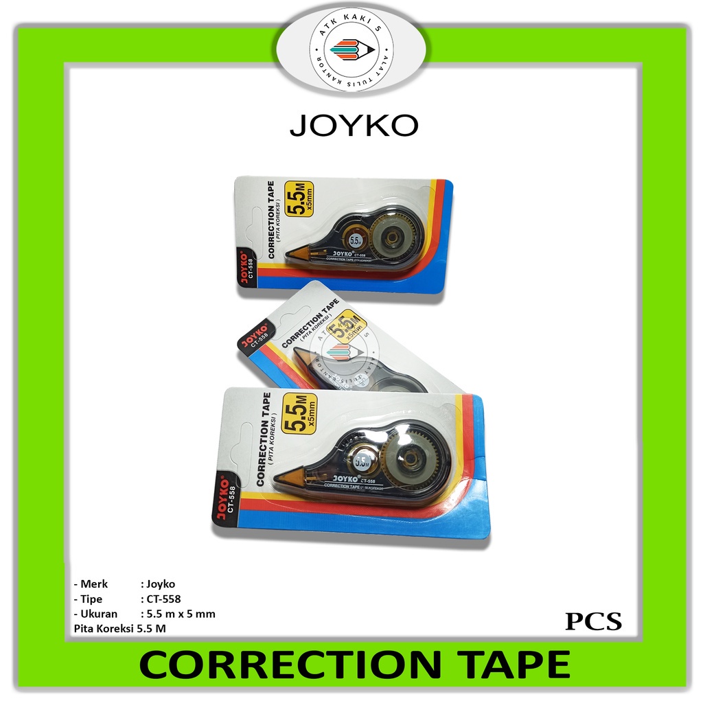 

JOYKO - Correction Tape TipeEx Kertas Pita CT - 558 - Pcs