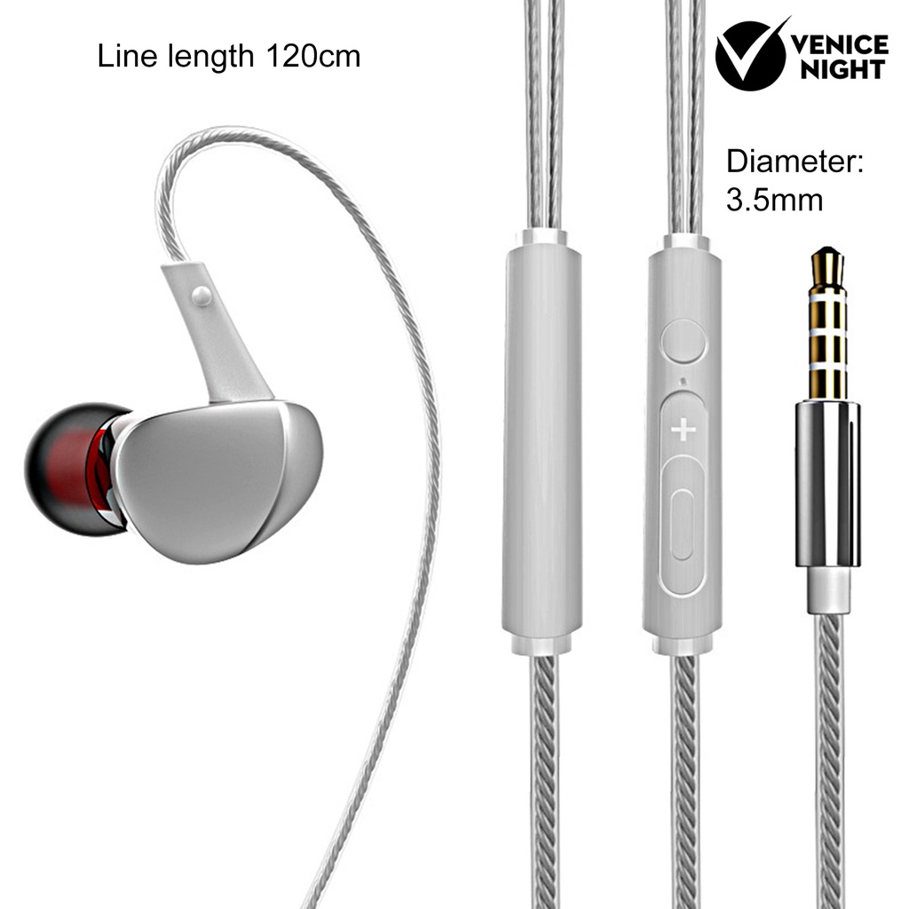 (VNEP) (Berkabel) S10 Earphone High Fidelity 6D Surround Sound Effect Ringan 3.5mm In-ear HD-kompatibel Panggilan Gaming Earphone untuk Bermain Game