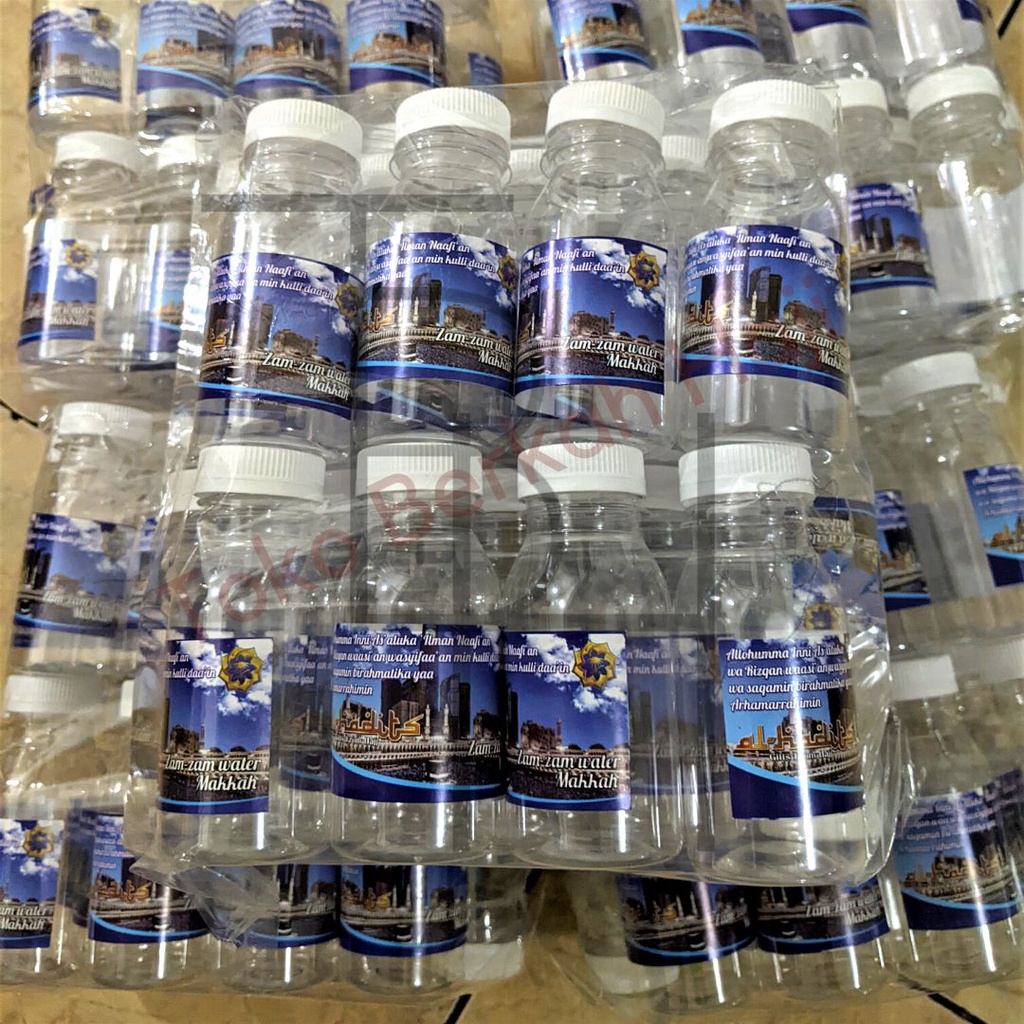 Botol kosong air zamzam 25pcs anti tumpah oleh oleh haji dan umroh free packing dus