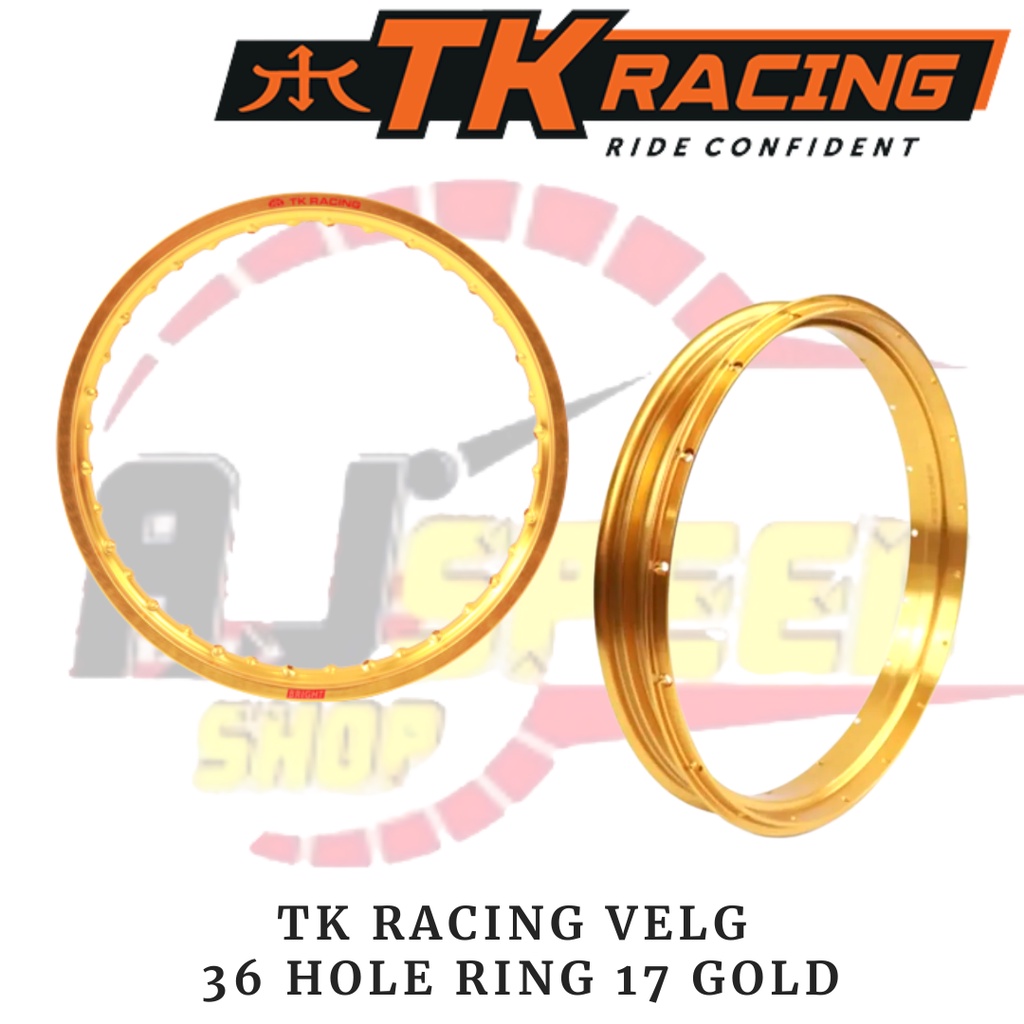 TK Racing Velg Pelek Aluminium 36 Lubang Hole Ring 17 Gold / TK Racing Alloy Rim Aluminium 36 Hole /