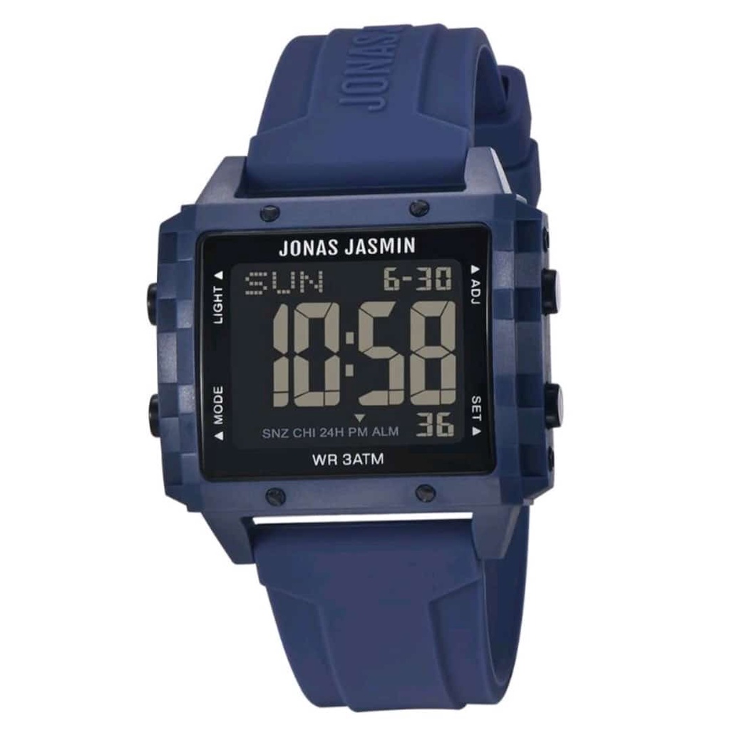 Jam tangan Pria dan Wanita Jonas Jasmin JJ 5310M Strap Karet Digital Original