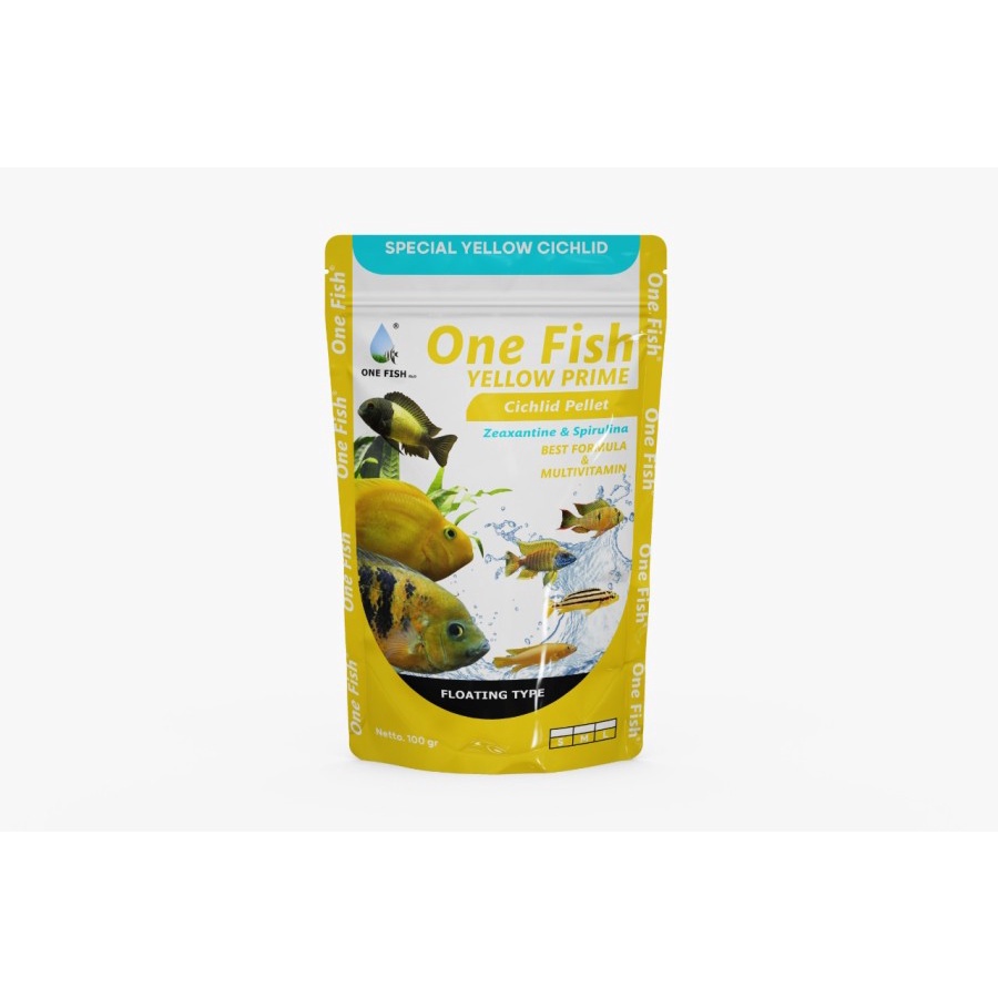 ONE FISH CICHLID PELLET 100 GRAM SMALL 1 MM / MAKANAN IKAN CICHLID