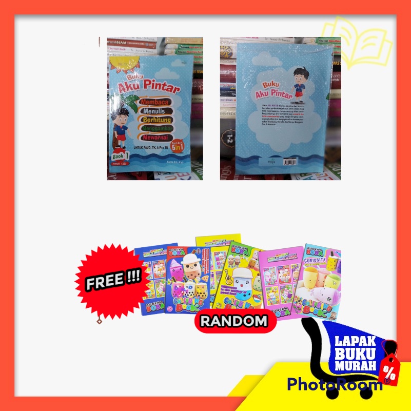 BUKU AKU PINTAR MEMBACA, MENULIS, MENGHITUNG, MENGGAMBAR, MEWARNAI FREE BUKU MEWARNAI BUKU BOBA , bu