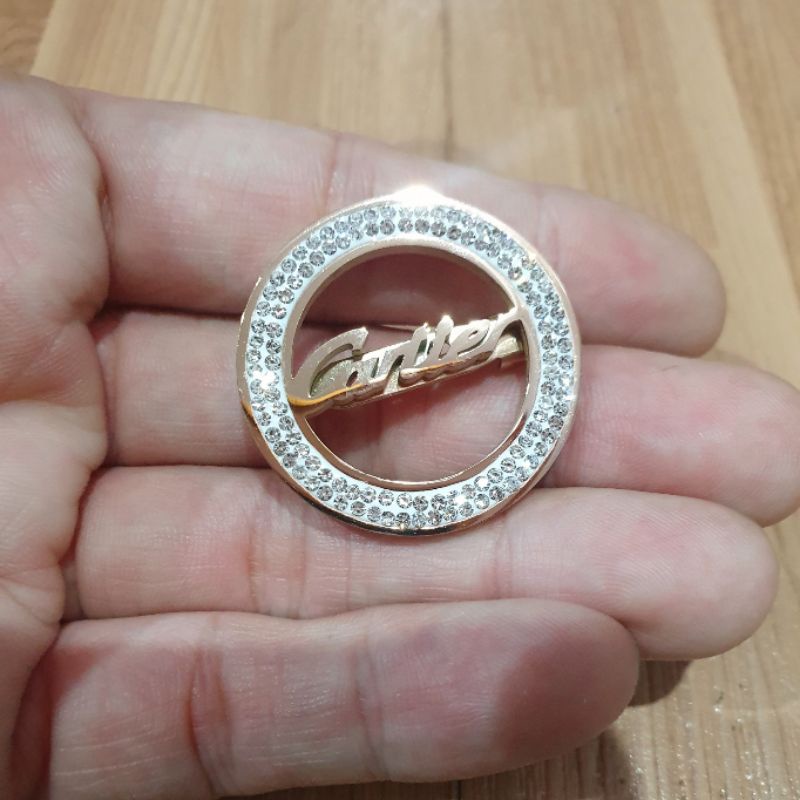 Bros Bahan Titanium import Brooch Branded Band Motif Mk Mata untuk hiasan baju di dada kualitas Import Peniti Baju Import Brooch Titanium Stainless steel Premium Quality Fashion import bahan Bagus B2