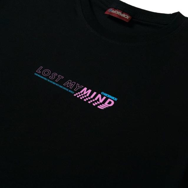Morwick Tshirt Kaos Pria Lost Mind Hitam - L