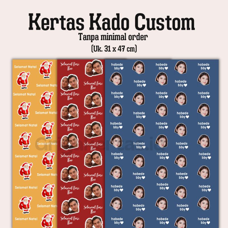 

Kertas Kado Custom | Kertas Kado Muka Wajah | Kertas Kado Viral | Kertas Kado Ecer