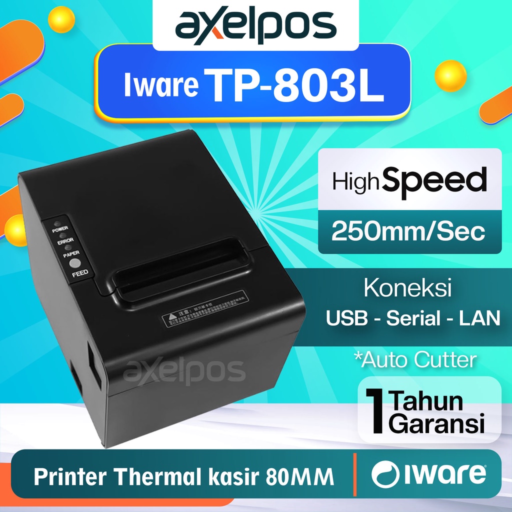 PRINTER KASIR THERMAL 80MM IWARE TM-803L USB - LAN SETARA EPSON TM T82