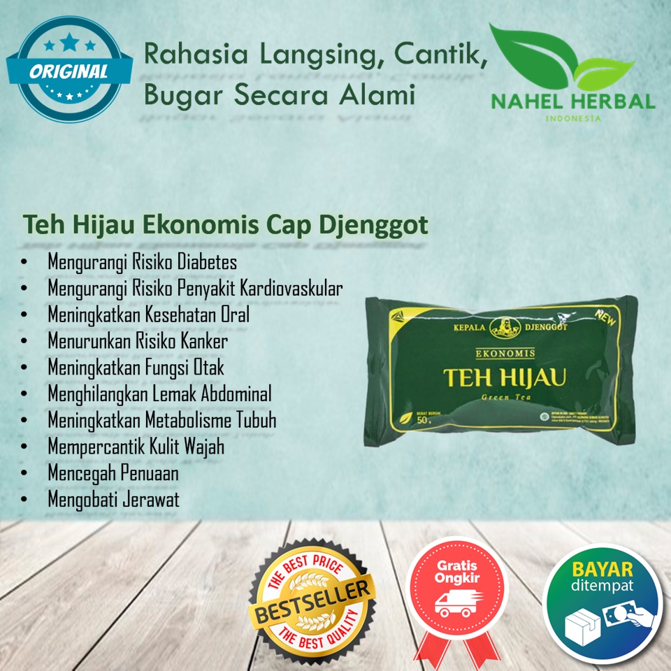 Cod Teh Hijau Djenggot Ekonomis Kualitas Original 100% Halal Bpom - Obat Slimming Diet Herbal Cepat 